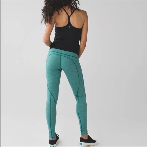 Lululemon Wunder Under Wee Stripe Heathered Menthol Size 6 - Picture 7 of 10